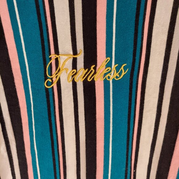 Vox Populi For the People Multicolor Short Sleeved Hoodie Drawstring Fearless M - Picture 3 of 4